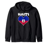 Haiti Flag Day Haitian Revolution I Love Haiti Zip Hoodie