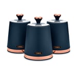 Tower Cavaletto Set of 3 Canisters Midnight Blue