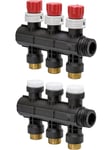 Uponor vario plus manifold w. valve ls 3x 3/4 euro