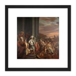 Bol King Cyrus Treasure Looted Temple Jerusalem 8X8 Inch Square Wooden Framed Wall Art Print Picture with Mount