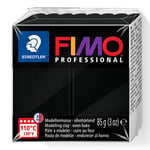 STAEDTLER 8004-9 FIMO Professional Oven-Hardening Polymer Modelling Clay, 85g - Black (Single Block)