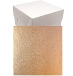 Art of Cake 10 in Cake Board and Box -10 inch Square Cake Board and Box (10in -Rose Gold SWD)