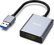 Adaptateur USB 3.0 vers HDMI, USB 3.0 vers HDMI mâle vers Femelle pour Windows 11, Windows 10, Windows 8.1, Windows 8, Windows 7 (Pas pour Mac)