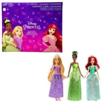 MATTEL Disney Princesses - Paket Med 3 Dockor (ariel, Tiana, Rapunzel)