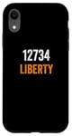 Coque pour iPhone XR Code postal Liberty 12734, déménagement vers 12734 Liberty