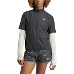 adidas Women's Run It Short Sleeve Jacket,Black