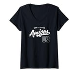 Womens Amigos #3 Classic Movie Night Baseball Team V-Neck T-Shirt