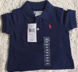 New Ralph Lauren Boys Polo-Shirt 9 Months-Navy