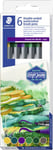 Staedtler Dubbla Fiberpennor "Asia", Ask Om 6, 2 Spetsar, Linjebredd: 1,0 - 6,0 Mm / 0,5 - 0,8 Mm, - 1 St (3001 C6-5)