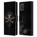 Head Case Designs Officially Licensed Anne Stokes Gothic Skull Tribal Leather Book Wallet Case Cover Compatible With Samsung Galaxy A51 (2019)