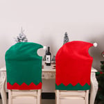 1 Pcs Christmas Chair Covers Sets Decoration Elves Shape C Red