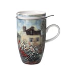 Goebel Claude Monet Tasse à thé en porcelaine avec couvercle et passoire 450 ml