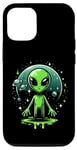 iPhone 15 Pro Green Alien For Kids Boys Men Women Case