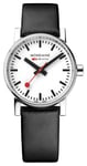 Mondaine MSE.30110.LBV Evo2 30mm Black Vegan Leather Strap Watch