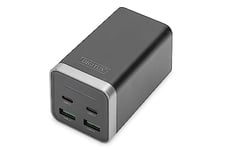 DIGITUS Universal GaN Chargers 65 W - 2 Port USB-C - 2 Port USB-A - Chargeurs Rapides Power Delivery 3.0 (PD 3.0) - pour iPhone, iPad, Samsung Galaxy, Pixel, Xiaomi, Motorola, Huawei & Laptops