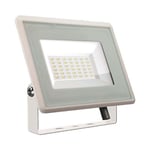 V-Tac 30W LED strålkastare - Arbetsarmatur, utomhusbruk - Dimbar : Inte dimbar, Färg på chassi : Vit, Kulör : Kall