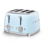 Smeg 50s Retro-Style 4 Slice Toaster in Blue