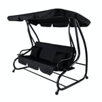 Venture Home Hammock Malaga 3-seater swing Bed black frame/black cushion 1014-408