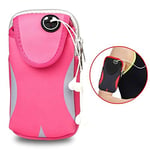 Phone bag Multi-functional Sports Armband Waterproof Phone Bag for 5 Inch Screen Phone, Size: M(Black) Asun (Color : Pink)