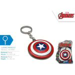 Porte clés Marvel Avengers bouclier de Captain América - 4x9.5cm