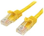 0.5m Yellow Cat5e Patch Cable With Snagless RJ45 Connectors Short Ethernet Cabl