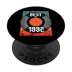 Best Of Vintage 1992 Vinyl Record Graphic 30. Birthday PopSockets Swappable PopGrip