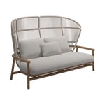 Gloster - Fern High Back 2-Seater Sofa, White/Dune, Kat.B Blend Linen - Utomhussoffor - Sebastian Herkner