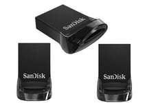 3PCS SanDisk 128 Go Ultra Fit USB 3.2, Clé USB, des vitesses allant jusqu'à 400 Mo/s