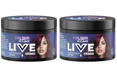 Schwarzkopf Live Velvet Plum Colour Care 5 Min Colour Boost Hair Mask 150ml X 2
