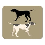 Mousepad Computer Notepad Office English Pointer Dog Style Flat Silhouette German Hound Animal Black Breed Doggy Home School Game Player Computer Worker Inch
