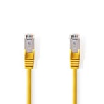 NEDIS Cat 5e-kabel   SF/UTP   RJ45 (8P8C) han kontakt   RJ45 (8P8C) han kontakt   0.30 m   Runde   PVC   Gul   Plastpose