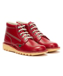Kickers Kick Hi Mens Red Leather Boots Rubber - Size UK 6.5