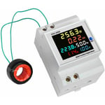 --Indicateur de consommation électrique D52-2066 compteur électrique phase ménage smart watt-heure mètre rail de guidage type 220V tension courant
