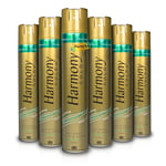 6x Harmony Gold Natural Hold & Shine Argan Oil Hair Spray 400ml