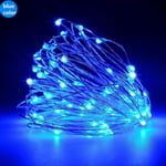 100 Lights Led Solar Copper Wire Light String Lantern Blue