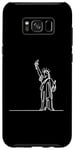 Coque pour Galaxy S8+ One Line Art Dessin Lady Liberty
