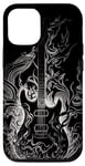 Coque pour iPhone 13 Pro Conception de bande de silhouette noire de guitare