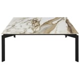 Natuzzi - Wire Soffbord 90x90 cm Ceramic Calacatta Hermitage