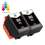2 X Black Compatible Ink For Epson Xp-6000 Xp-6005 Xp-6100 Xp-6105 202xl