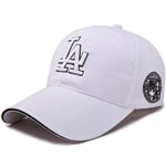 Baseball Cap Unisex Los Angeles Baseball Cap Unisex Dodgers Embroidery Tactical Rebound Cap Hip Hop Outdoor Adjustable Summer New Hat White