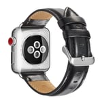Crazy Horse Apple Watch Series 4 40mm cowhide leather watch band - Black