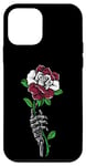 Coque pour iPhone 12 mini Rose de Lettonie avec squelette drapeau letton racines Souvenir de la Lettonie