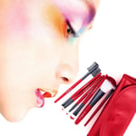 7pcs/lot Makeup Brushes Set Soft Synthetic Hair Blush Eyeshadow B Black