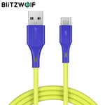 Bleu vert Noir BlitzWolf - type C Câble USB 3A verser