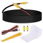Câble D'Extension De Caméra De Recul 10M, Cable Rca Video Male Male Double Blindage Amélioré Coupleurs Rca Pour Femelle Femelle Et 1M Câble D'Alimentation Cc Pour Moniteur Système[YIN4180862]
