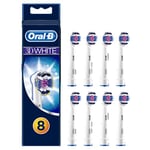 Oral-B Genuine 3DWhite Replacement Toothbrush Heads, Refills for Electric Toothbrush, Polishes to Remove Stains for Whiter Teeth, Pack of 8