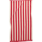 Gant Home Block Stripe Strandhåndkle 100x180 cm, Bright Red Klar Rød Organisk bomull
