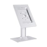 PureMounts PDS-5911 Stand with Lockable Steel Case for Tablets Apple iPad 9.7 Inch/iPad 10.2 Inch/iPad Pro 10.5 Inch/iPad Air 10.5 Inch Gen 3 / Samsung Tab A 10.1 Inch 2019 White