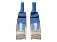 Eaton Tripp Lite Series Cat5e 350 MHz Molded (UTP) Ethernet Cable (RJ45 M/M), PoE - Blue, 3 ft. (0.91 m) - Cordon de raccordement - RJ-45 (M) pour RJ-45 (M) - 91 cm - UTP - CAT 5e - moulé, bloqué...