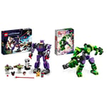 LEGO 76831 Disney and Pixar’s Lightyear Zurg Battle Buildable Robot Toy with Mech Action Figure and Buzz Minifigure & 76241 Marvel Hulk Mech Armour, Avengers Action Figure Set, Easter Gifts for Kids